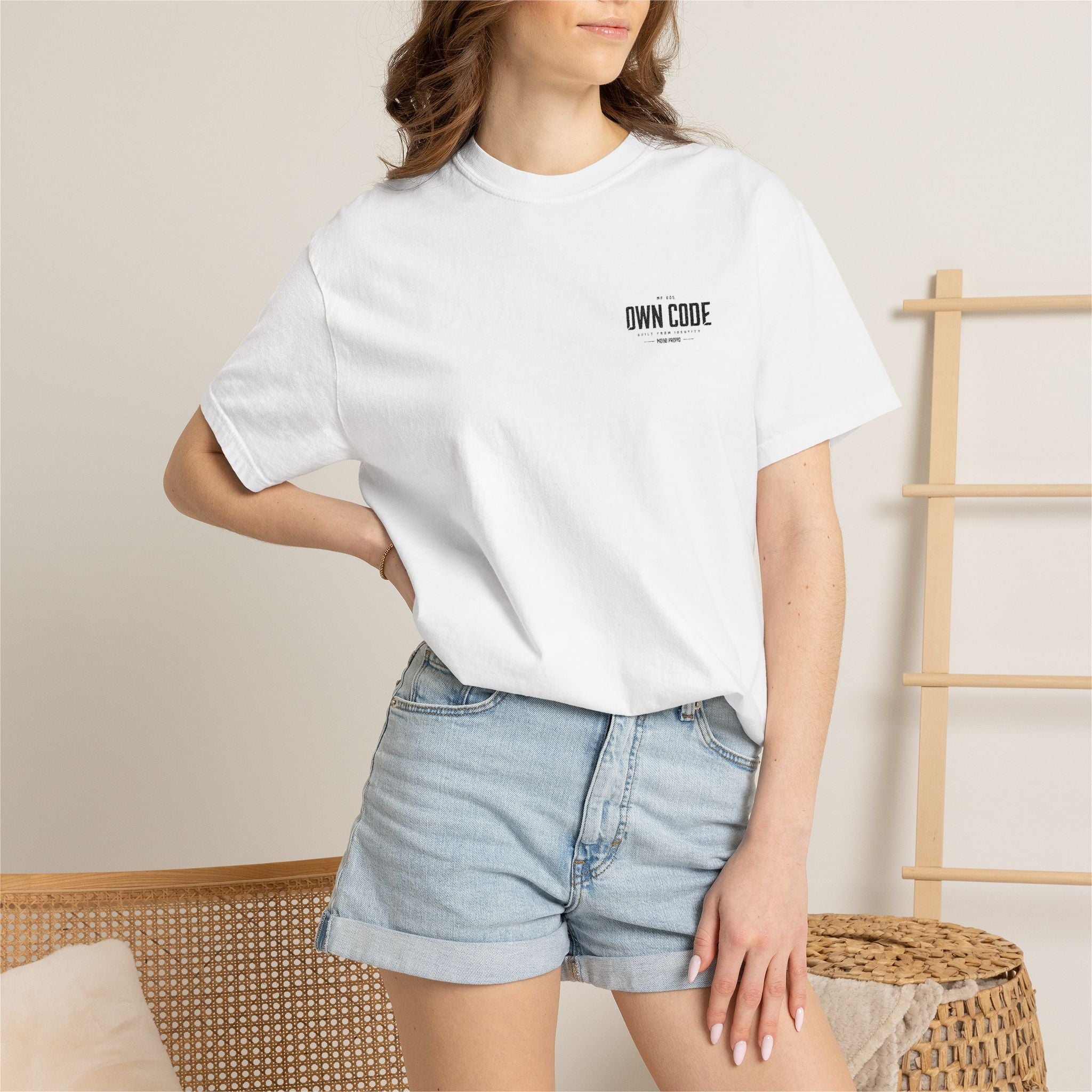 Dawn Cobre Minimal Logo T-Shirt — Garment-Dyed Casual Tee